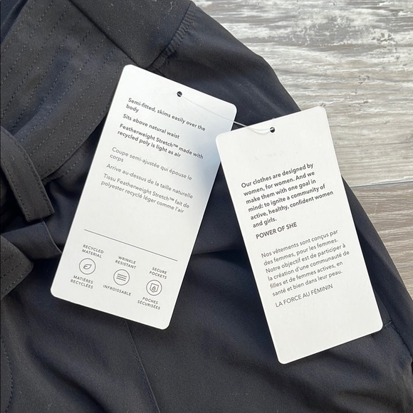 Athleta Black Cardiff Pants with Belt New with tag - Picture 6 of 12